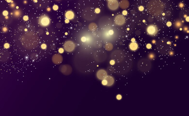  Brilliant gold dust vector shine. Glittering shiny ornaments for background. Vector illustration. 