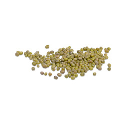 Mung bean seeds isolated on white background