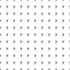 Square seamless background pattern from geometric shapes. The pattern is evenly filled with big black wheat symbols. Vector illustration on white background