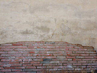 old pealing brick wall