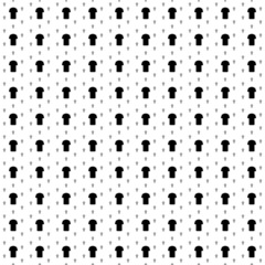 Square seamless background pattern from black t-shirt symbols are different sizes and opacity. The pattern is evenly filled. Vector illustration on white background