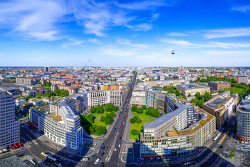 panoramic view at the skyline of central berlin