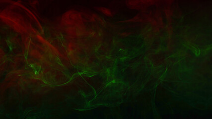 Green steam on a black background.