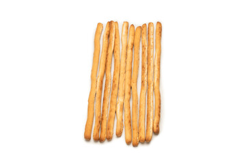 Bread sticks isolated on white background.