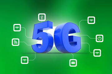 3d rendering 5G Network 5G Connection
