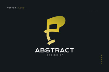 Abstract Letter F Logo Design in Yellow Gradient