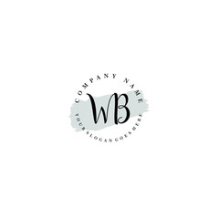 WB Beauty vector initial logo