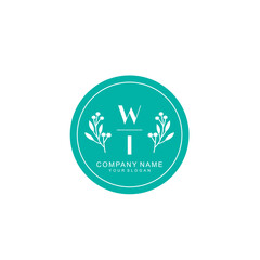 WI Beauty vector initial logo