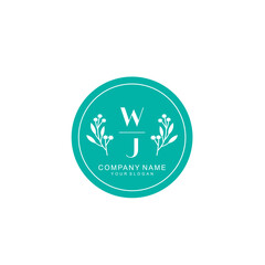 WJ Beauty vector initial logo