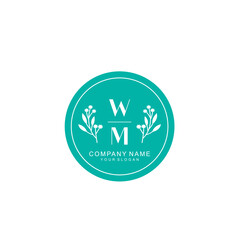 WM Beauty vector initial logo