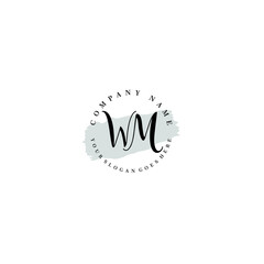WM Beauty vector initial logo