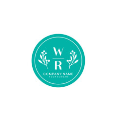 WR Beauty vector initial logo