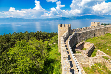 Fortress of tzar Samuel in Ohrid - obrazy, fototapety, plakaty
