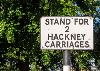 Hackney Carriages Sign