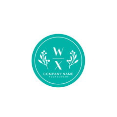 WX Beauty vector initial logo