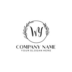 WY Beauty vector initial logo