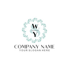 WY Beauty vector initial logo