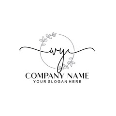 WY signature logo template vector