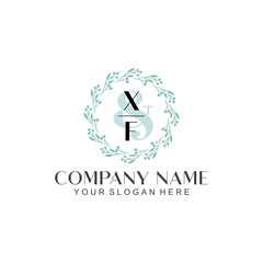 XF Beauty vector initial logo