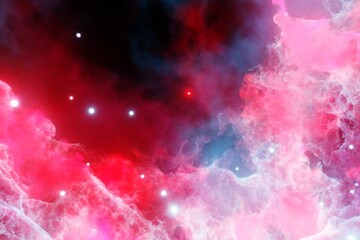 Space nebula background. Million years BC. Planets and galaxy, science fiction backdrop. Beauty of deep space. Billions of galaxies in the universe cosmic art wallpaper. 3D illustration.