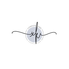 Obraz premium XK signature logo template vector