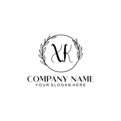 XK Beauty vector initial logo