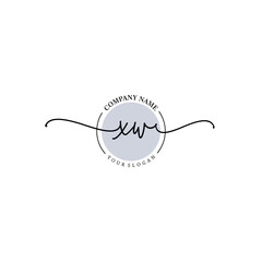 Obraz premium XW signature logo template vector