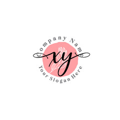 XY signature logo template vector