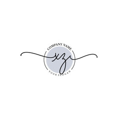 XZ signature logo template vector