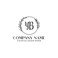 YB Beauty vector initial logo