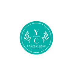 YC Beauty vector initial logo