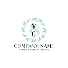 YC Beauty vector initial logo