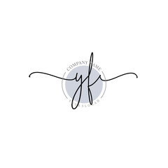 YF signature logo template vector