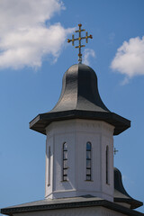 Fototapeta na wymiar Cathedral of the Assumption of Virgin Mary (Biserica Adormirii Maicii Domnului) landmark church in Buzau city from Romania.