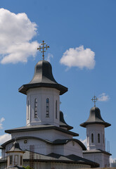 Cathedral of the Assumption of Virgin Mary (Biserica Adormirii Maicii Domnului) landmark church in Buzau city from Romania.