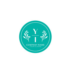 YI Beauty vector initial logo