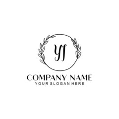 YI Beauty vector initial logo
