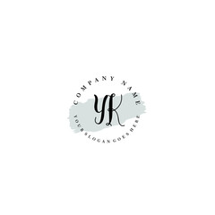 YK Beauty vector initial logo