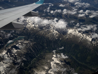 Finterstaler damm dam in alps aerial