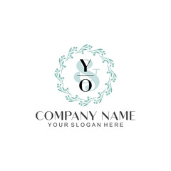 YO Beauty vector initial logo