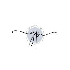 YP signature logo template vector