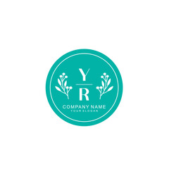 YR Beauty vector initial logo