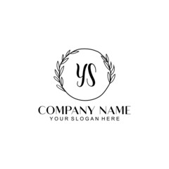 YS Beauty vector initial logo