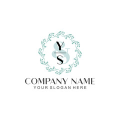 YS Beauty vector initial logo