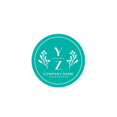 YZ Beauty vector initial logo