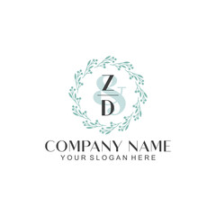 ZD Beauty vector initial logo