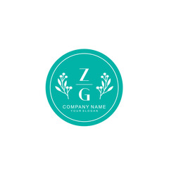 ZG Beauty vector initial logo