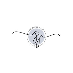 Obraz premium ZJ signature logo template vector