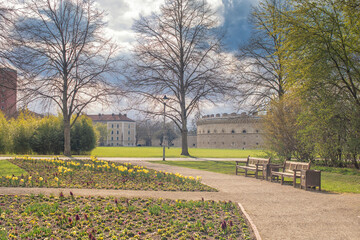 summer view of the park, Ingolstadt	