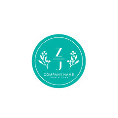 ZJ Beauty vector initial logo